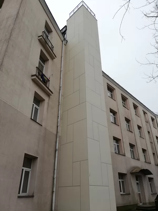 Lifta izbūve pie sociālās dzīvojamās mājas Lubānas ielā 48, Rīgā